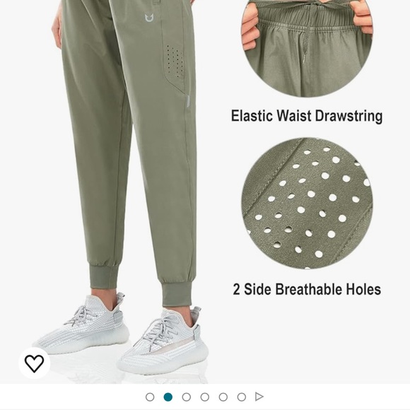 2X New Northyard Ladies Atletic Casual Jogger Exercise Pants w/pockets-Army Grn - Picture 2 of 15